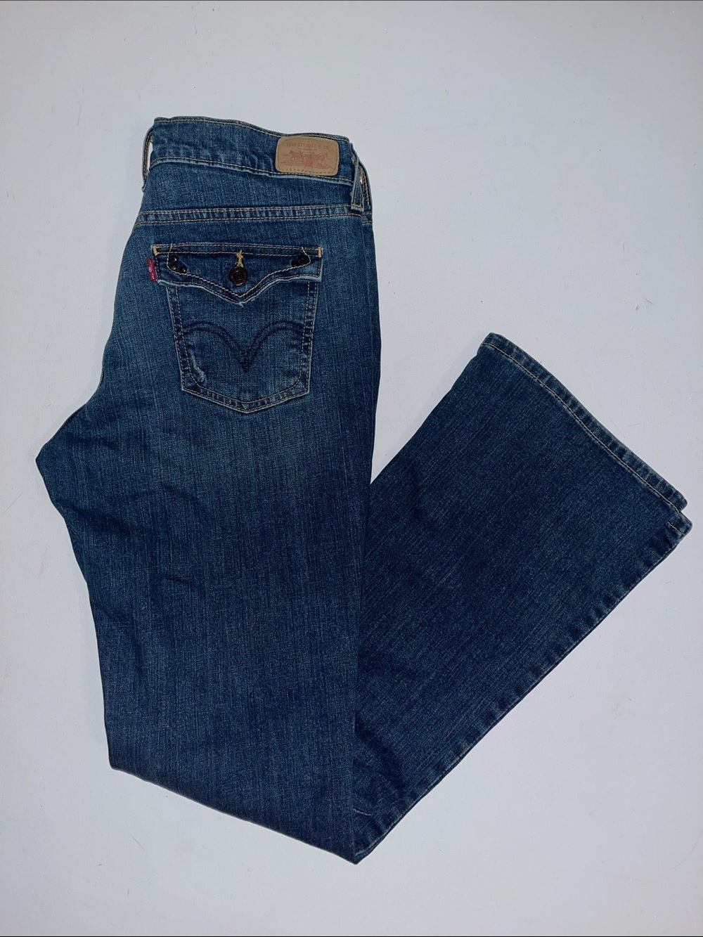 Levi's 515 Bootcut Women's 10L 10 Long Jeans Button Pockets 99% Cotton GC